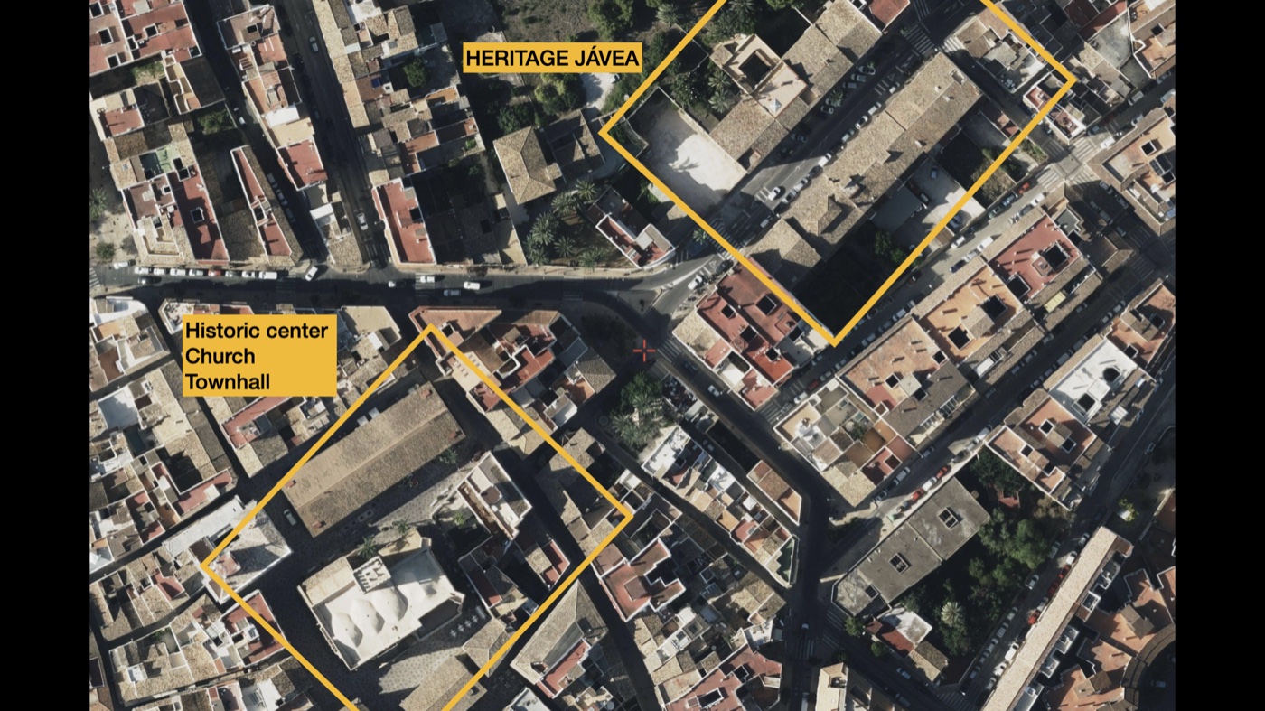 Heritage Jávea — satellite position in Jávea historic centre